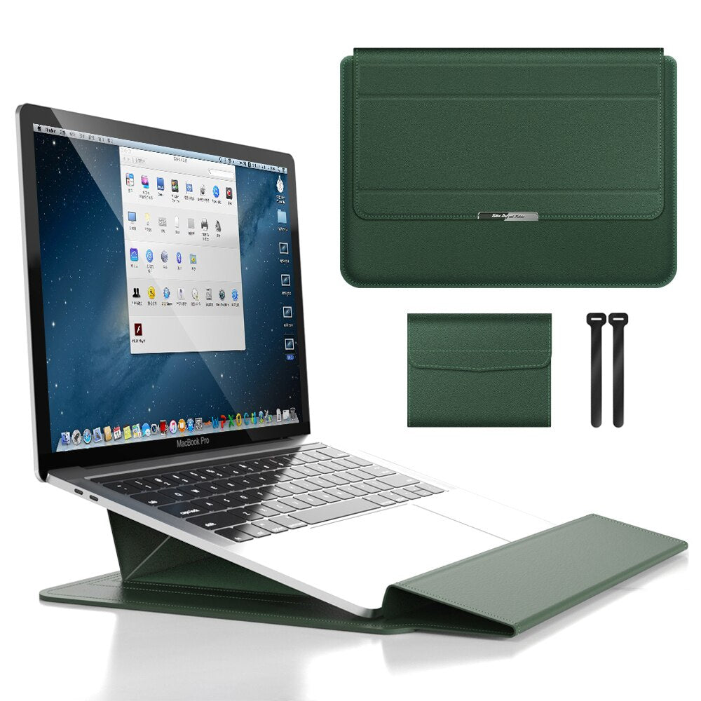 Vouwbare 2-in-1 beschermtas voor laptop | Premium hoes met ondersteuning