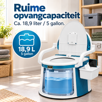 Draagbaar Noodtoilet voor Noodsituaties, Stroomuitval & Off-Grid Gebruik