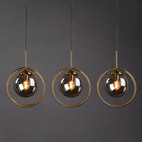 Zoey Glazen Hanglamp met een Metalen Ring