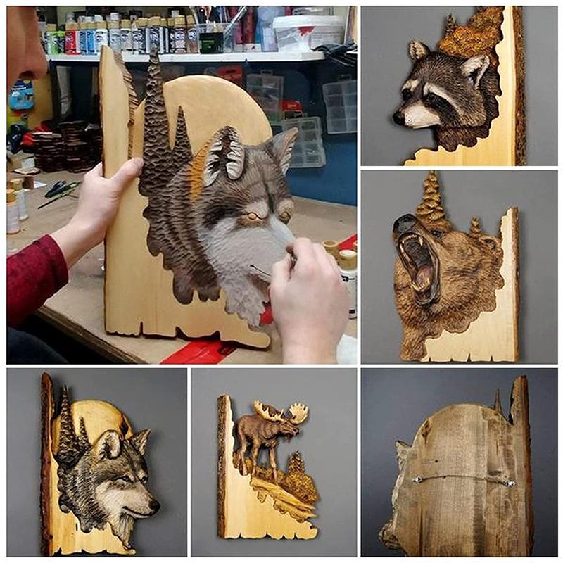 Dieren Houtsnijwerk Wanddecoratie
