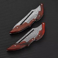 BladeCraft – Handgemaakt Vouwmes van Damascusstaal