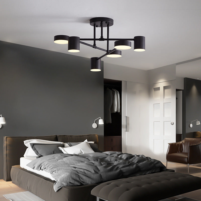 Quor LED Plafondlamp, Zwart/Wit/Goud 6 Koppen