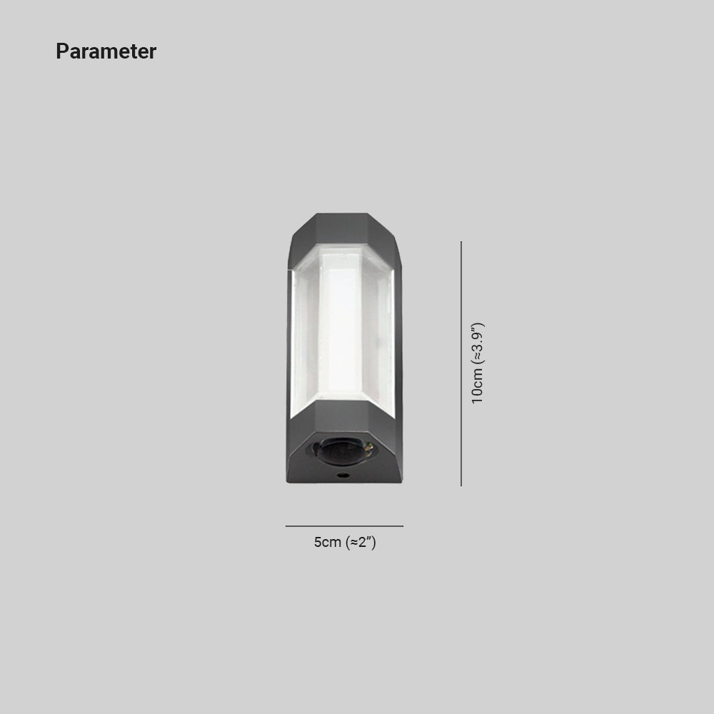 Ray Design LED Wandlamp Wit/Zwart Metaal/Acryl Buiten
