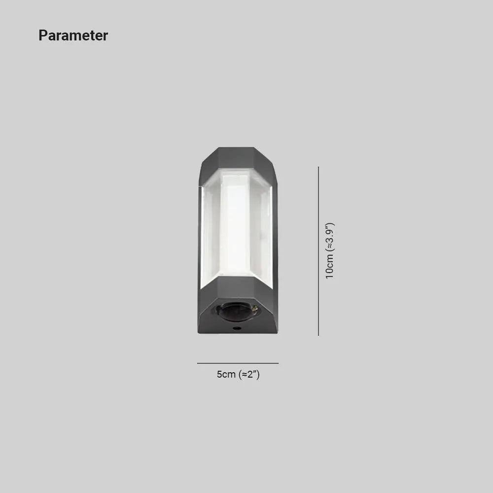 Marve Nordic Up Down Buiten Wandlamp, Wit/Zwart