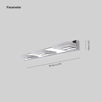 Arisha Design LED Wandlamp Vierkant Modern Metaal/Acryl Zilver Badkamer