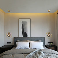 Zoey Glazen Hanglamp met een Metalen Ring