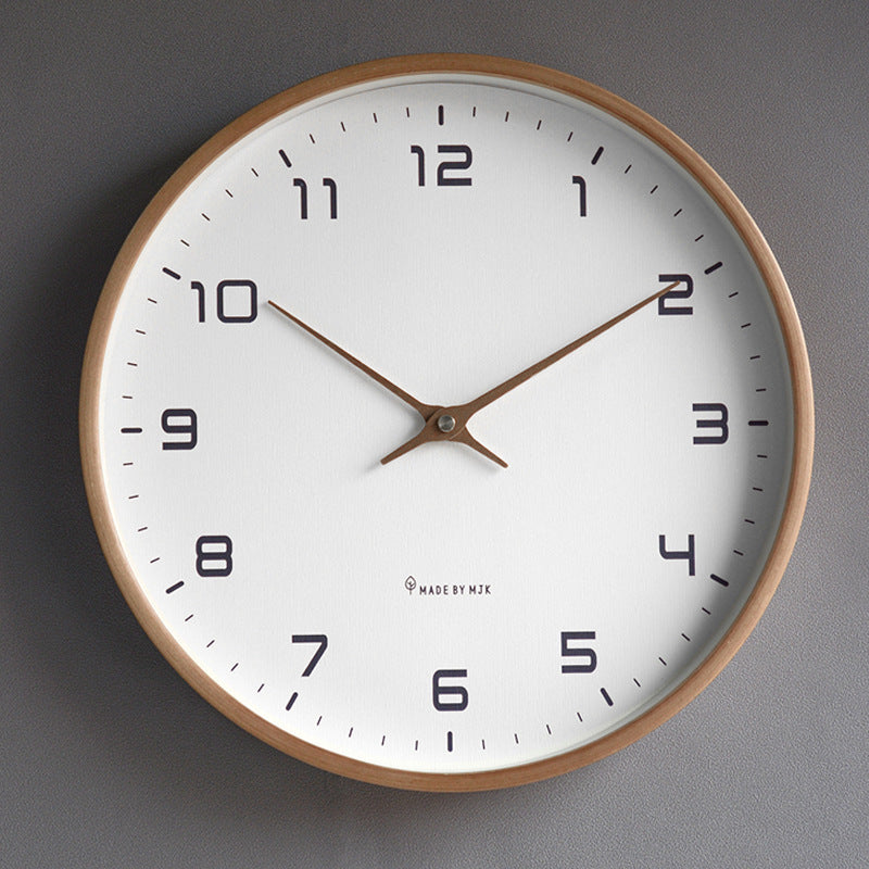 Minimalistische Wandklok met Houten Frame – Stijlvol, Tijdloos en Duidelijk