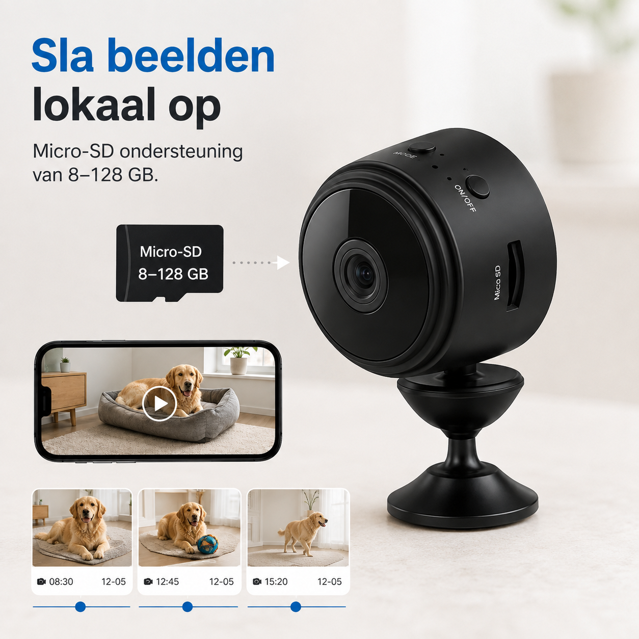 AutoVision | Draadloze Hondencamera met Nachtzicht voor Smartphone