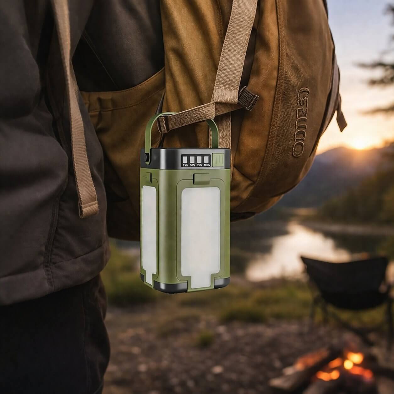 Vouwbare Zonne-Outdoor Lamp | LED Campinglamp met Powerbank | Sonnklapp