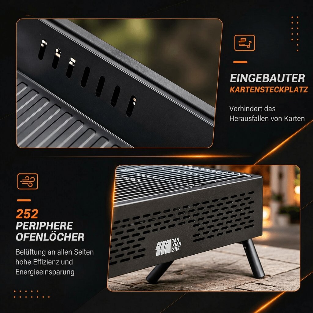 Opvouwbare Camping Houtskoolgrill | Glutfalte