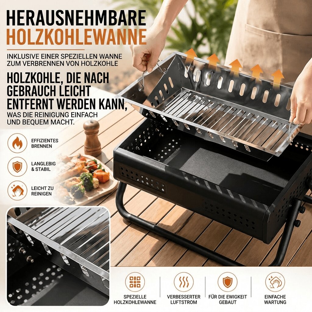 Opvouwbare Camping Houtskoolgrill | Glutfalte