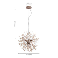 Pusteblumen Hanglamp met Houten Parels | Vuurwerk Starburst Ontwerp