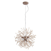 Pusteblumen Hanglamp met Houten Parels | Vuurwerk Starburst Ontwerp