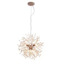 Pusteblumen Hanglamp met Houten Parels | Vuurwerk Starburst Ontwerp