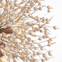 Pusteblumen Hanglamp met Houten Parels | Vuurwerk Starburst Ontwerp