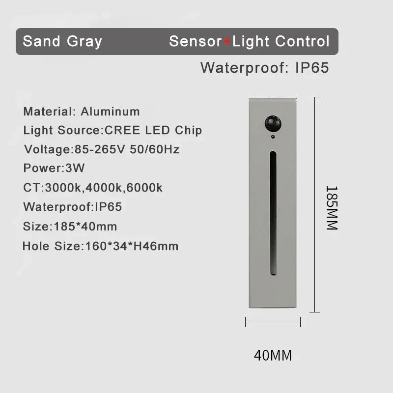 Shadee Bewegingssensor Trap Wandlamp