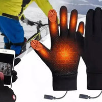 Verwarmde winterhandschoenen met touchscreen