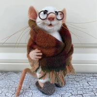 WhiskerWool™ – Handgemaakte, naaldvilt muis