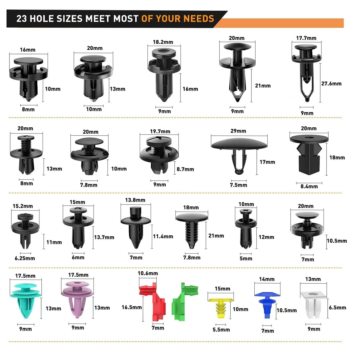 SnapGuard - 725 Stuks Auto Bevestigingsessentials