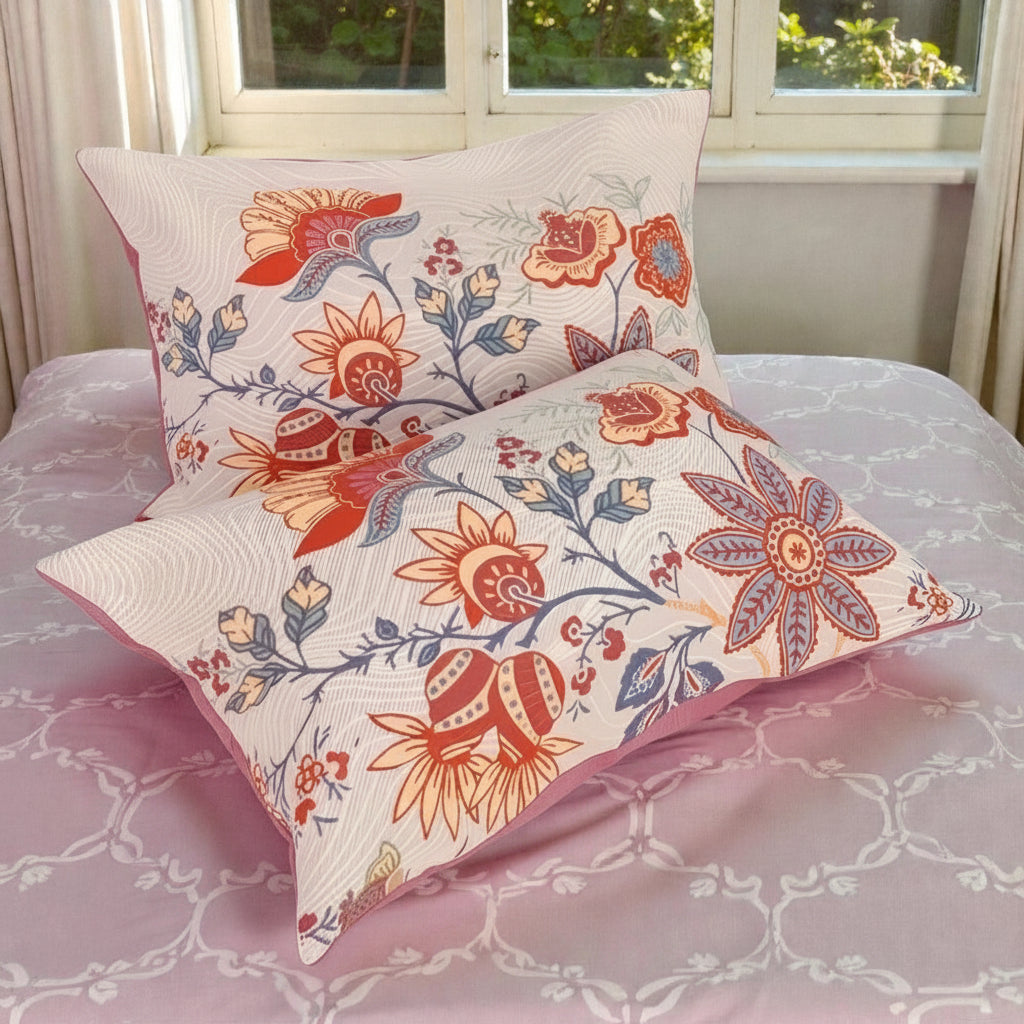 Rustieke Bloemen Boho Kussenslopen | 2-delige Set