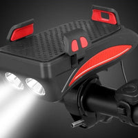 FietsPro 4-in-1 Telefoonhouder, Powerbank, Verlichting & Claxon