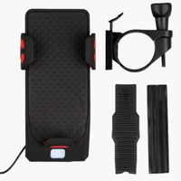 FietsPro 4-in-1 Telefoonhouder, Powerbank, Verlichting & Claxon