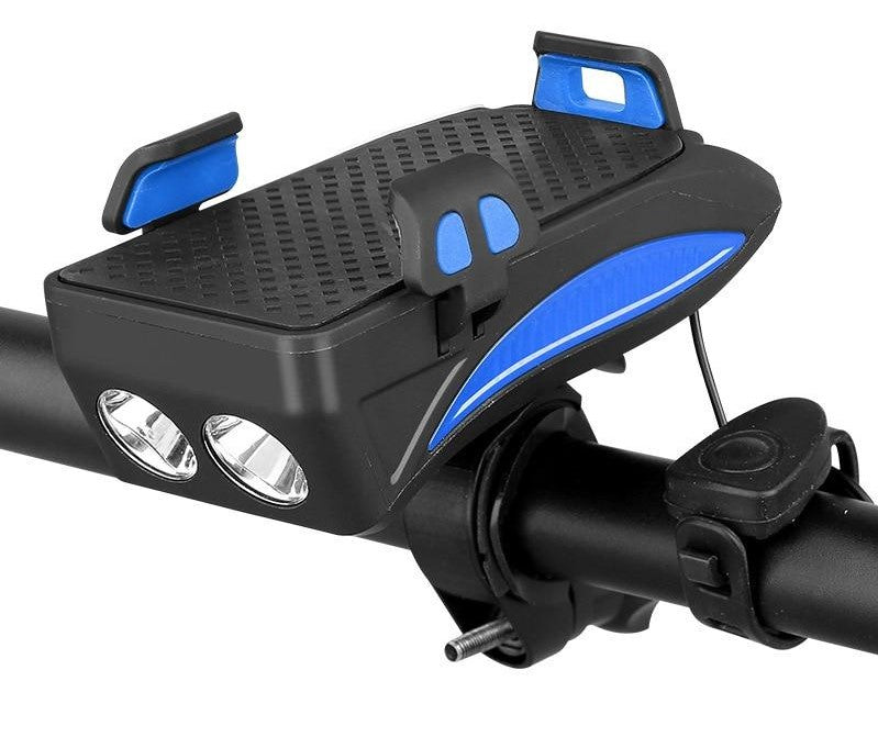 FietsPro 4-in-1 Telefoonhouder, Powerbank, Verlichting & Claxon