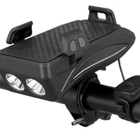 FietsPro 4-in-1 Telefoonhouder, Powerbank, Verlichting & Claxon