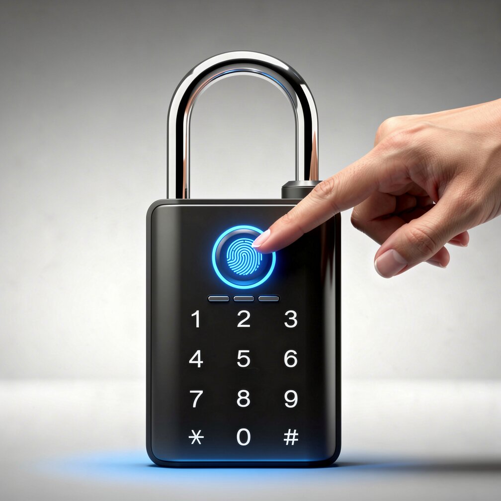 Hangslot met vingerafdruk & Sleutel | Hangslot met fingerprint | Fingardis