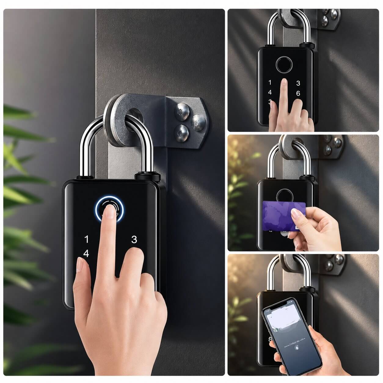 Hangslot met vingerafdruk & Sleutel | Hangslot met fingerprint | Fingardis