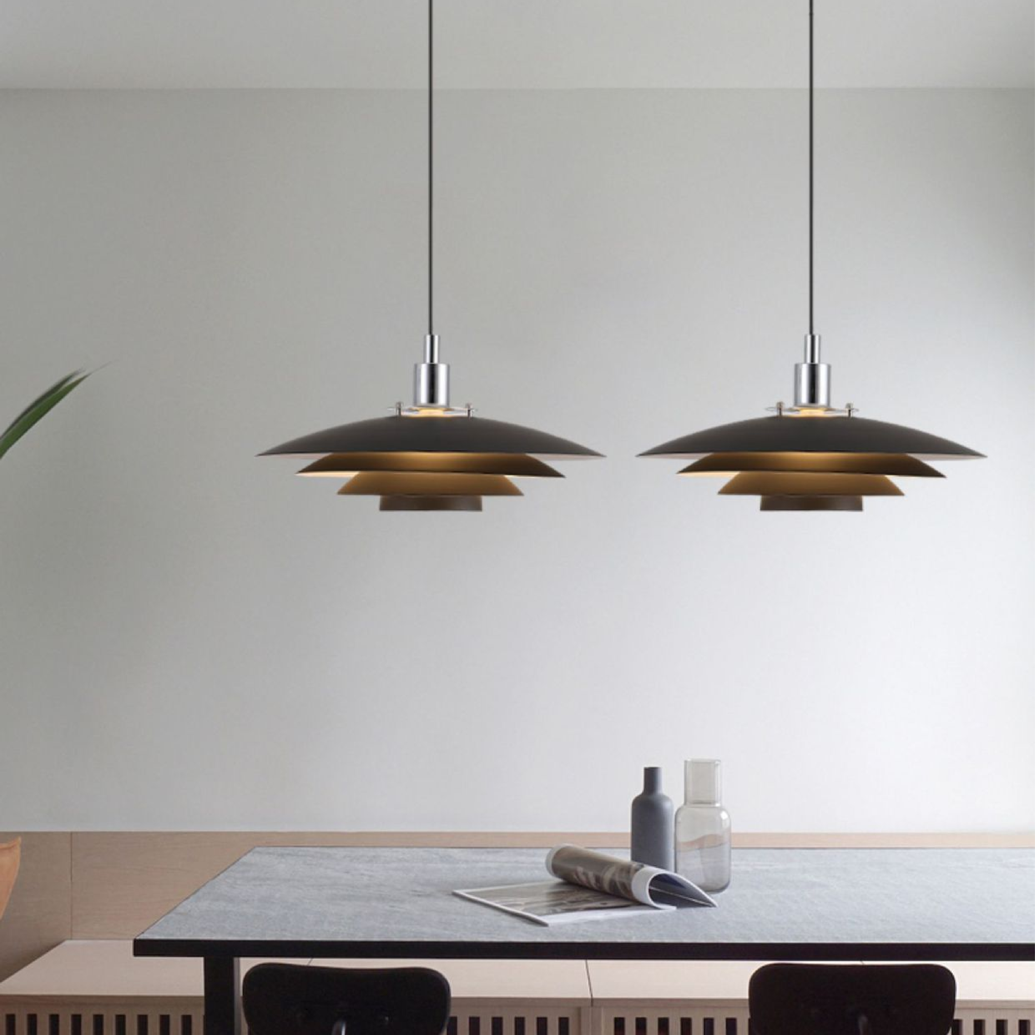 Moderne Metalen Laaghangende Lamp