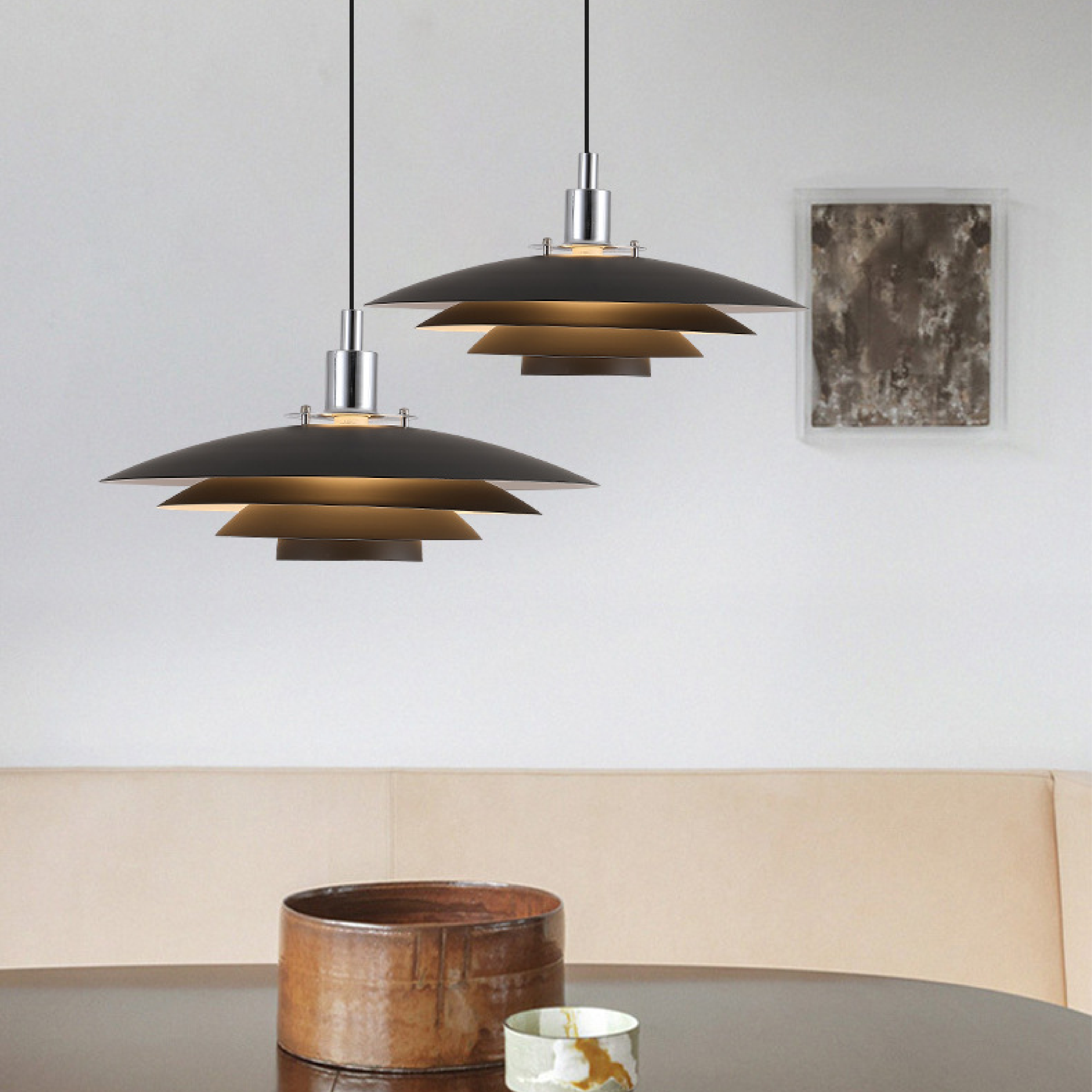 Moderne Metalen Laaghangende Lamp