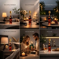 Fleslamp | Fles als Tafellamp | Oplaadbare Tafellamp | Flesstop | LumiFles