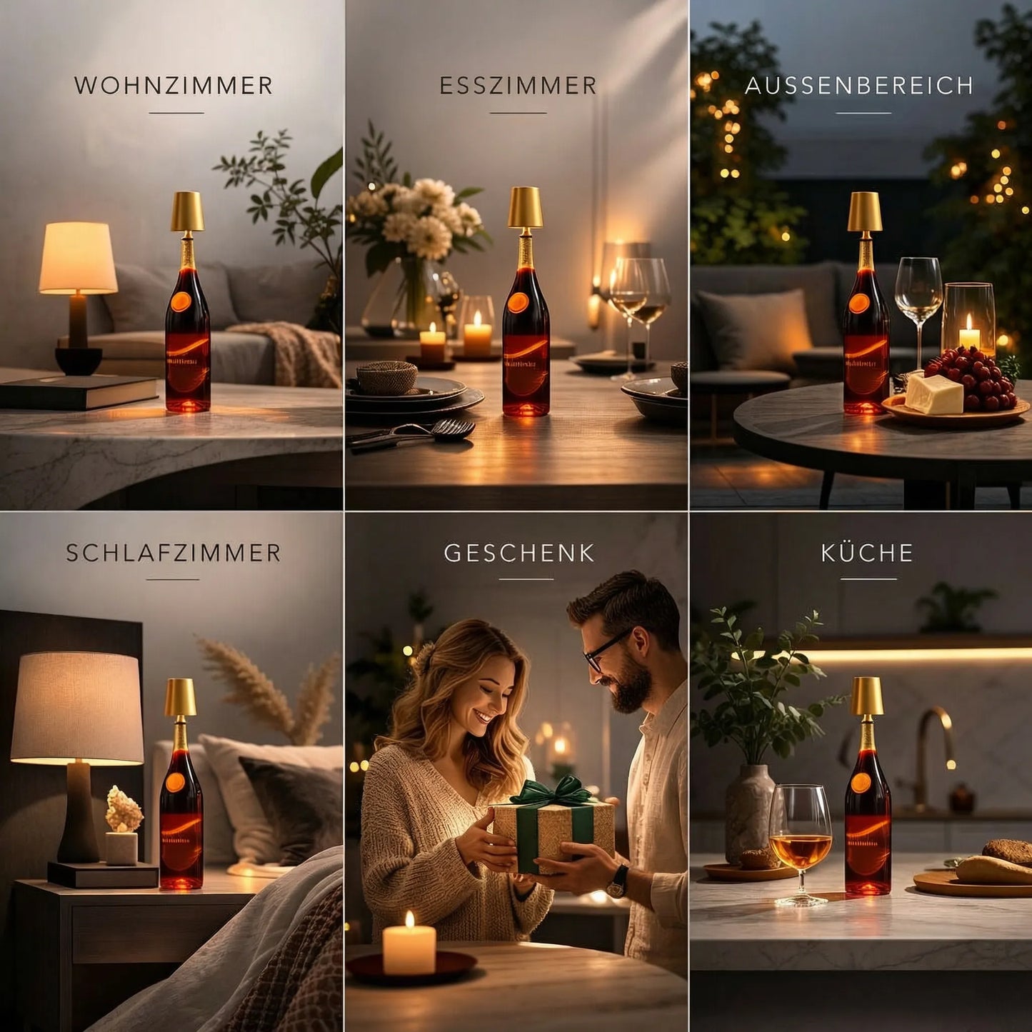 Fleslamp | Fles als Tafellamp | Oplaadbare Tafellamp | Flesstop | LumiFles