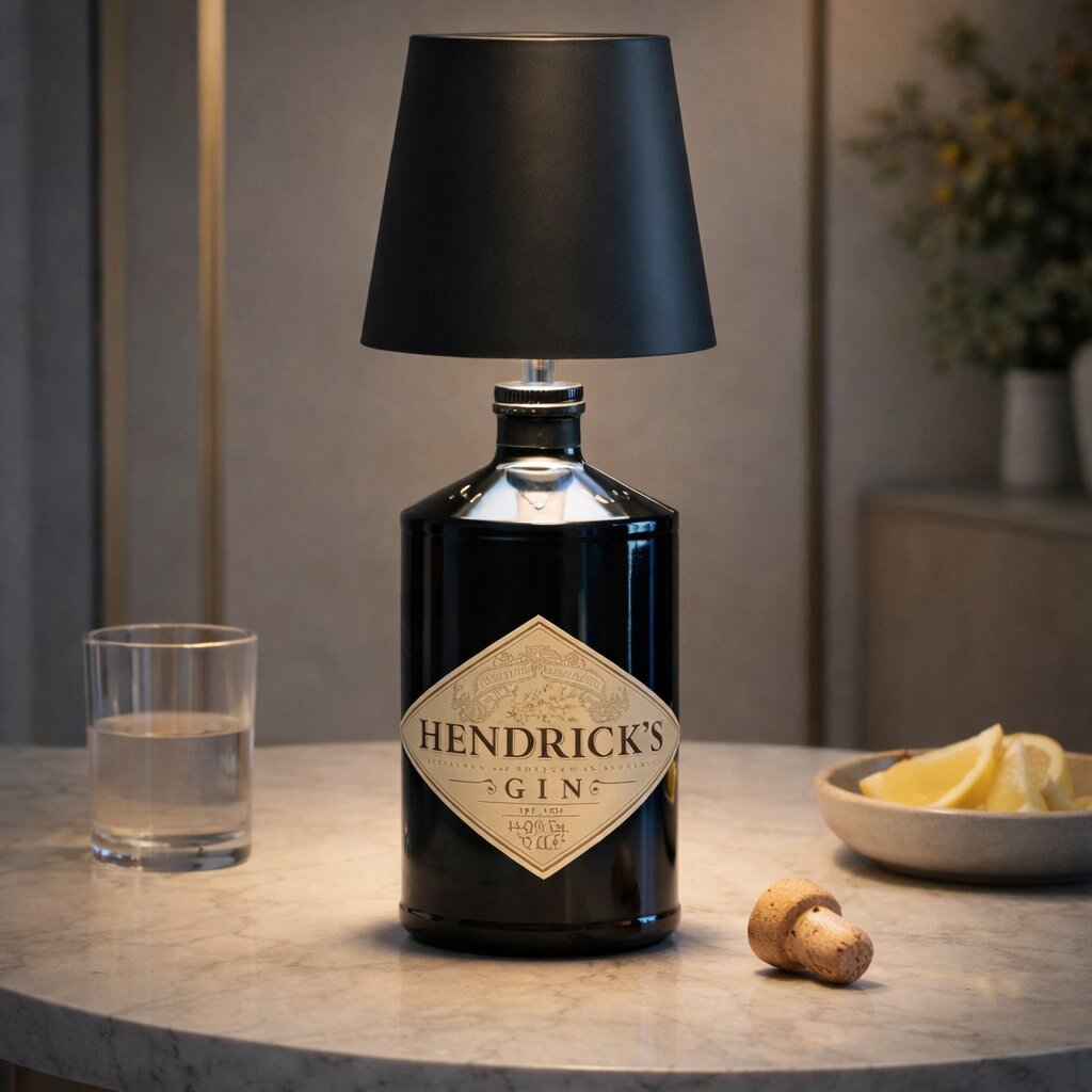 Fleslamp | Fles als Tafellamp | Oplaadbare Tafellamp | Flesstop | LumiFles