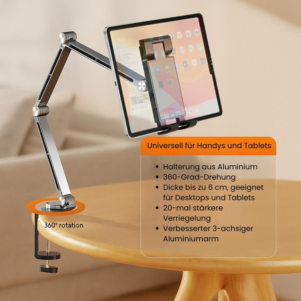 Handige Houder | Tablet Houder en iPad Stand van Aluminium | FlexMount