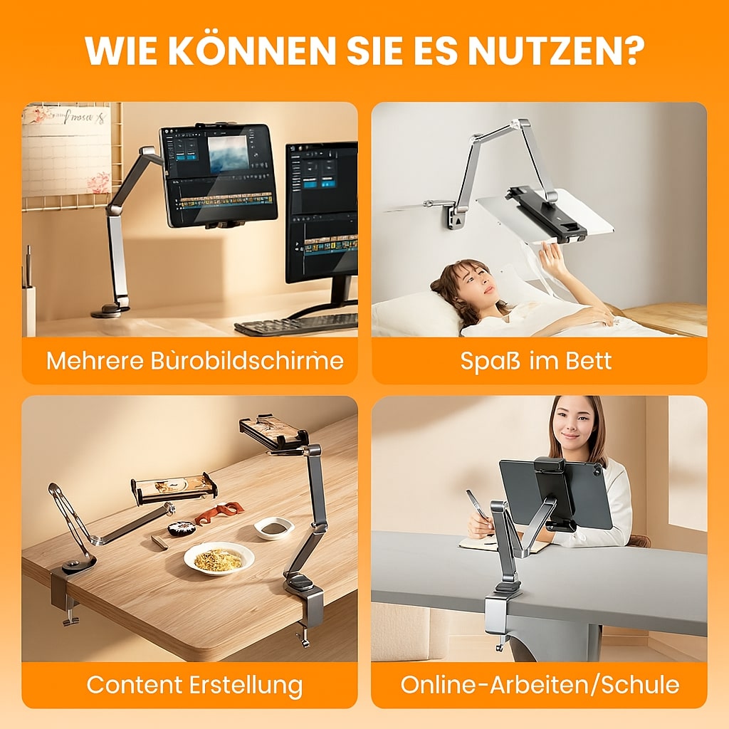 Handige Houder | Tablet Houder en iPad Stand van Aluminium | FlexMount