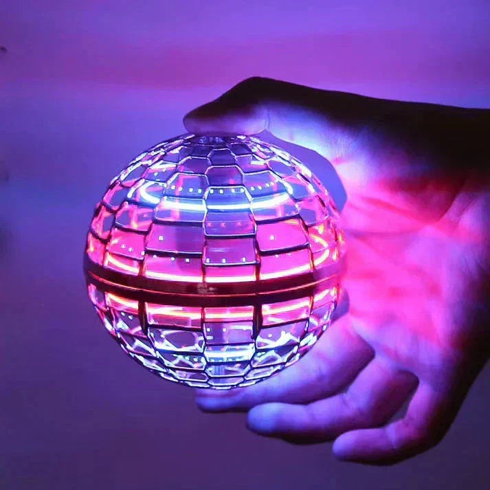 Vliegende Orb Bal | Aerodynamisch 360° Vliegtuig | Intelligente Gyroscopische Stabilisatie | Schokbestendige Polypropyleen Structuur | USB Snelladen | LED-effecten