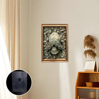 Halloween Schedel Fotolijst Hanger | Zie Geen Kwaad, Hoor Geen Kwaad, Spreek Geen Kwaad Halloween Decoratie