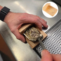 Brehn | Oesteropener van massief hout | Ergonomische schelpengreep | Antislip hefmechanisme | Professioneel horeca-gereedschap | Veiligheidsblok van hout