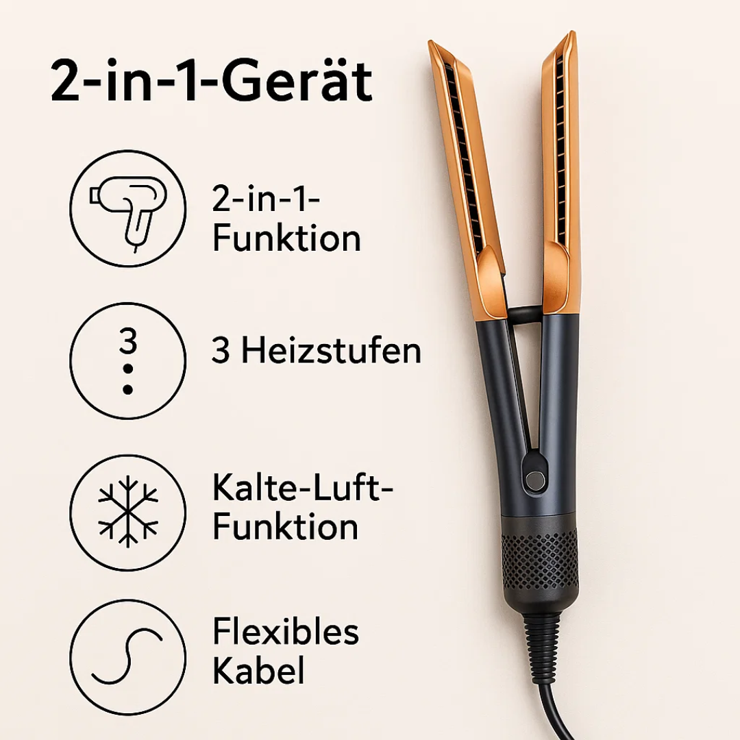 Föhn & Steiltang in 1 | 2 in 1 Haarstyler | Volyra