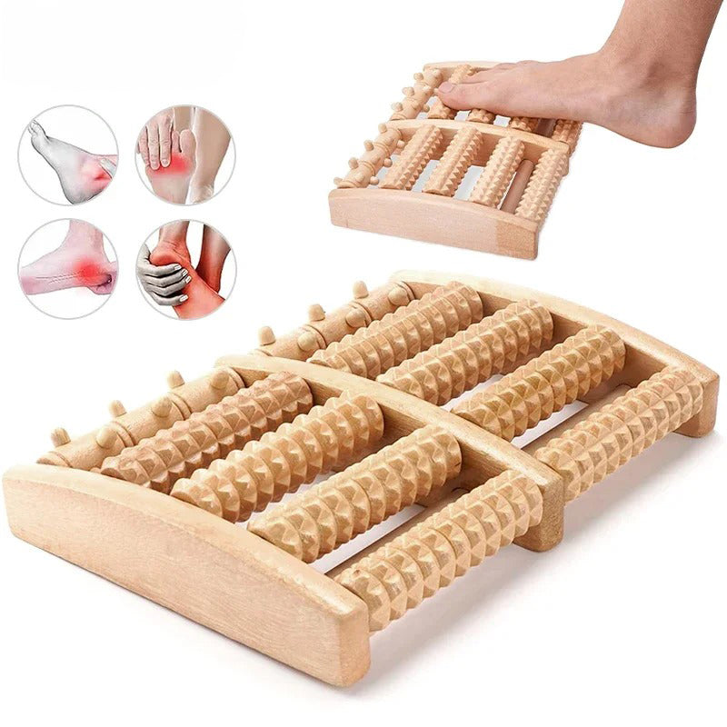Houten voetmassage roller