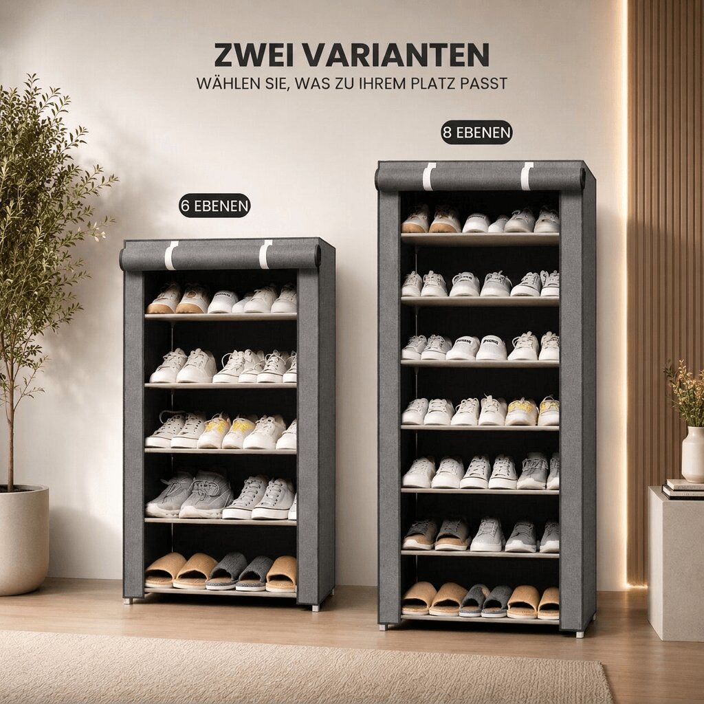 Vrijstaand schoenenkast met hoes | SchoenSouverein