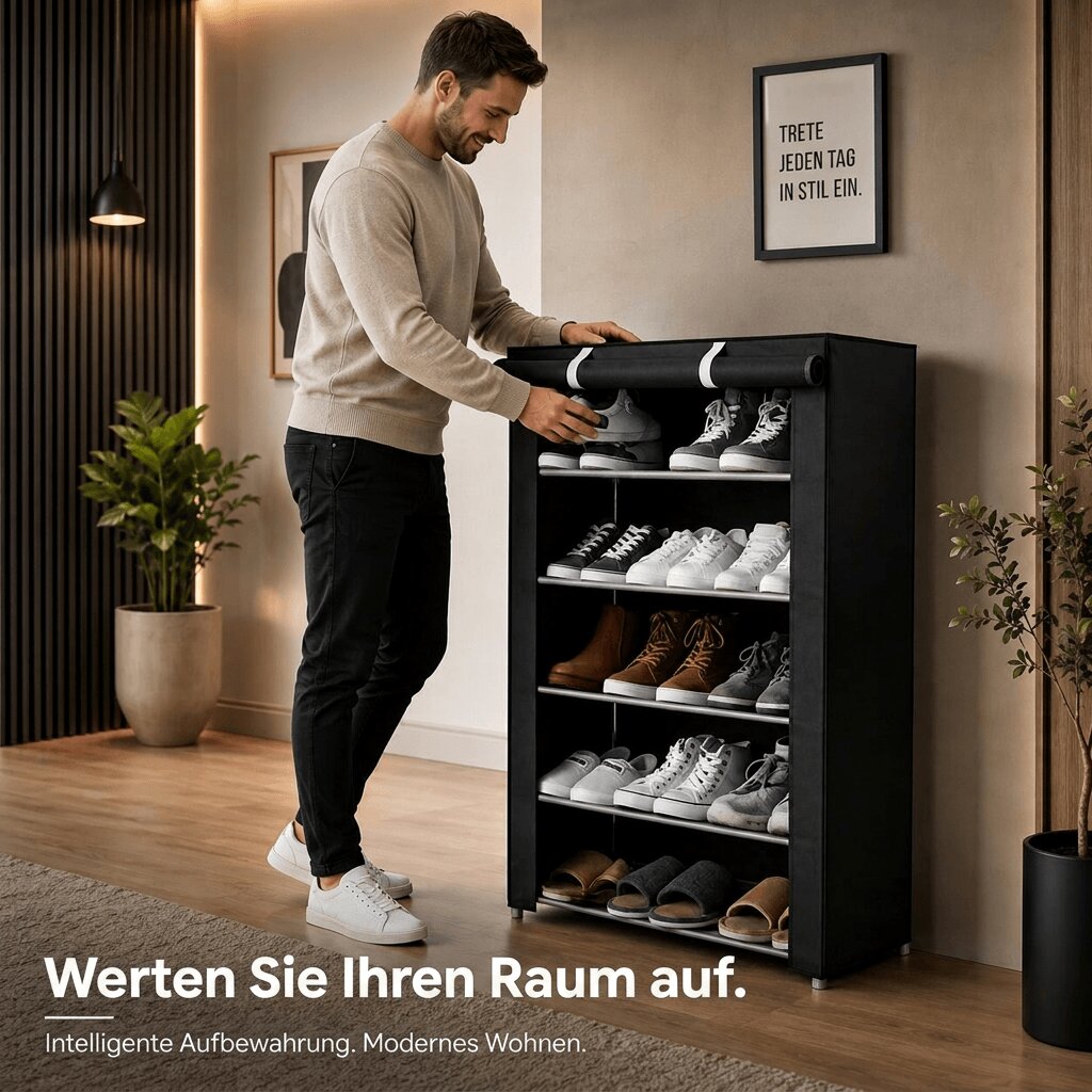 Vrijstaand schoenenkast met hoes | SchoenSouverein