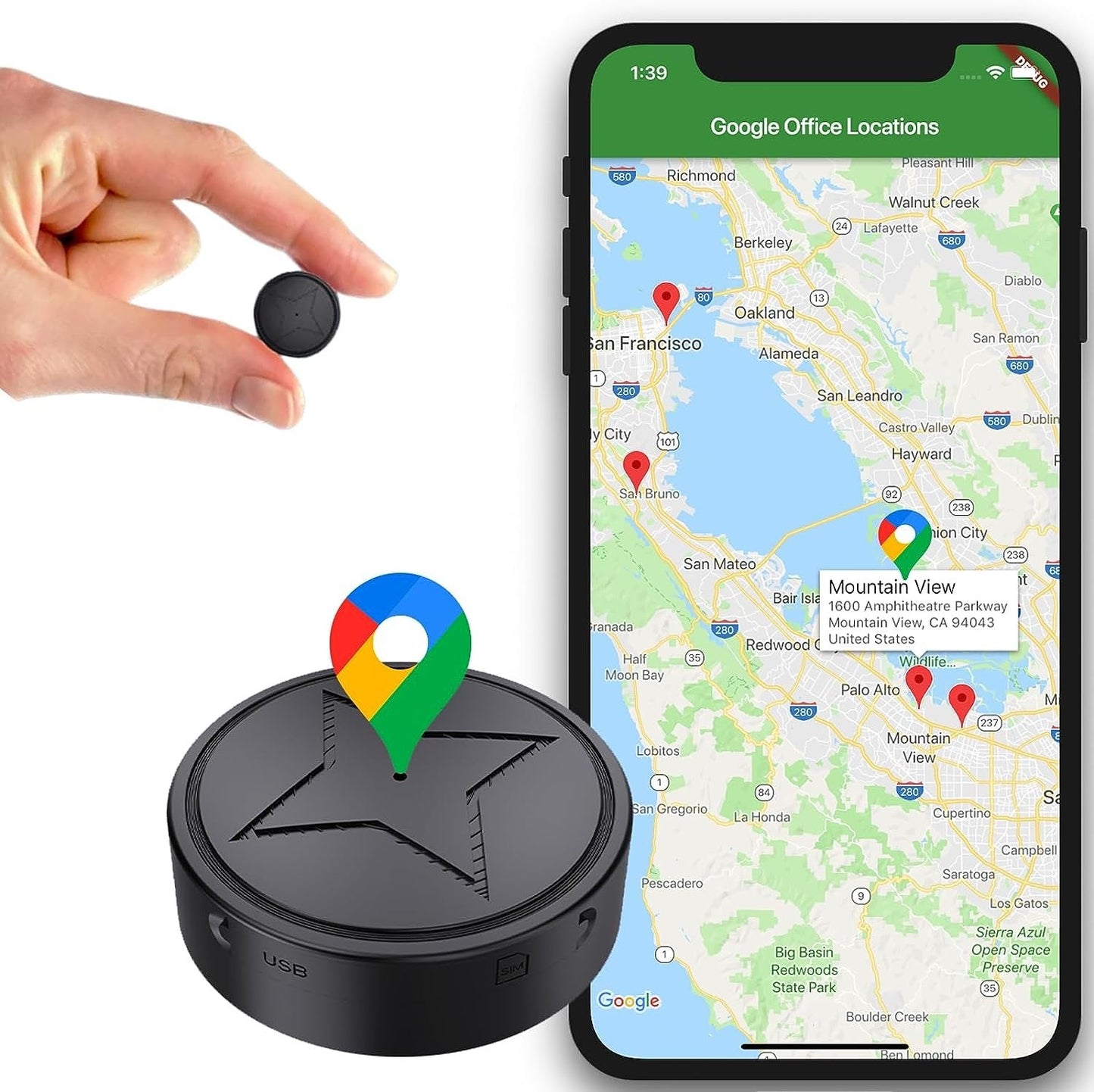 Geopod per auto | Mini Magnetische GPS Tracker voor Real-Time Monitoring