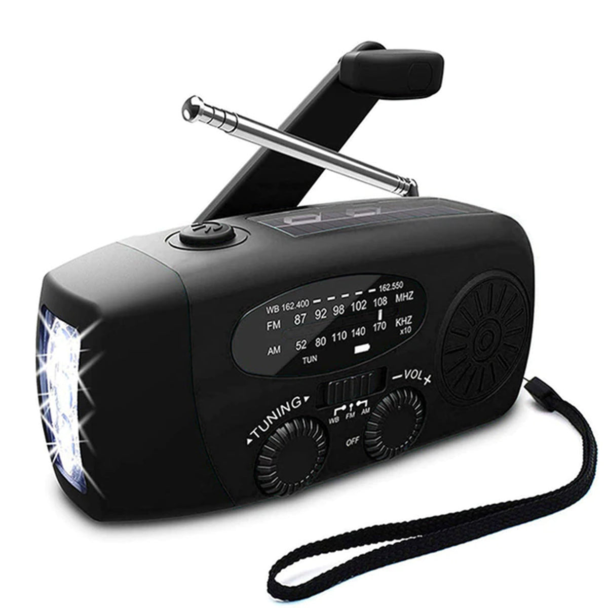 StormGuard - Noodradio met handcrank en zonnepaneel en powerbank