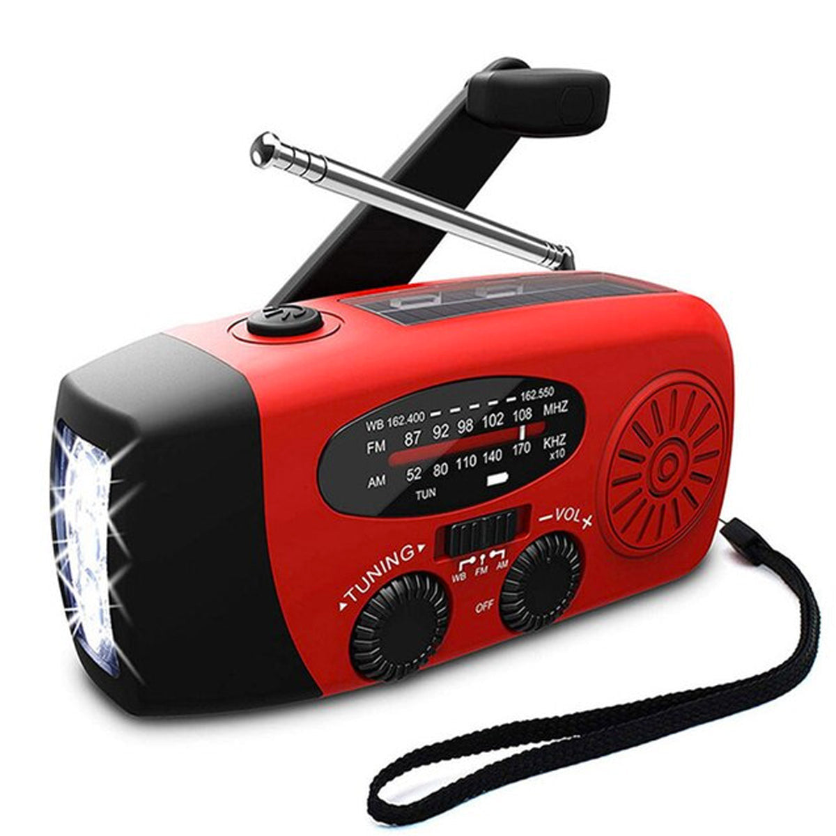 StormGuard - Noodradio met handcrank en zonnepaneel en powerbank