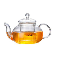 Glazen Theepot Hittebestendige Glazen Thee Infuser Pot Dubbelwandig Glas | Brehn