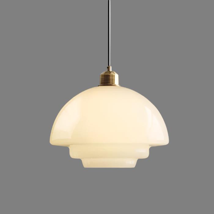 Astria Hanglamp Met Ivoor Glas Voor Interieurs Geïnspireerd Door De Jaren '50