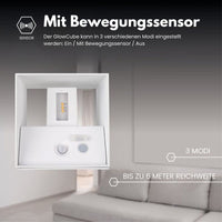 Draadloze wandlamp voor binnen en buiten | LED wandlamp met accu en sensor in zwart en wit